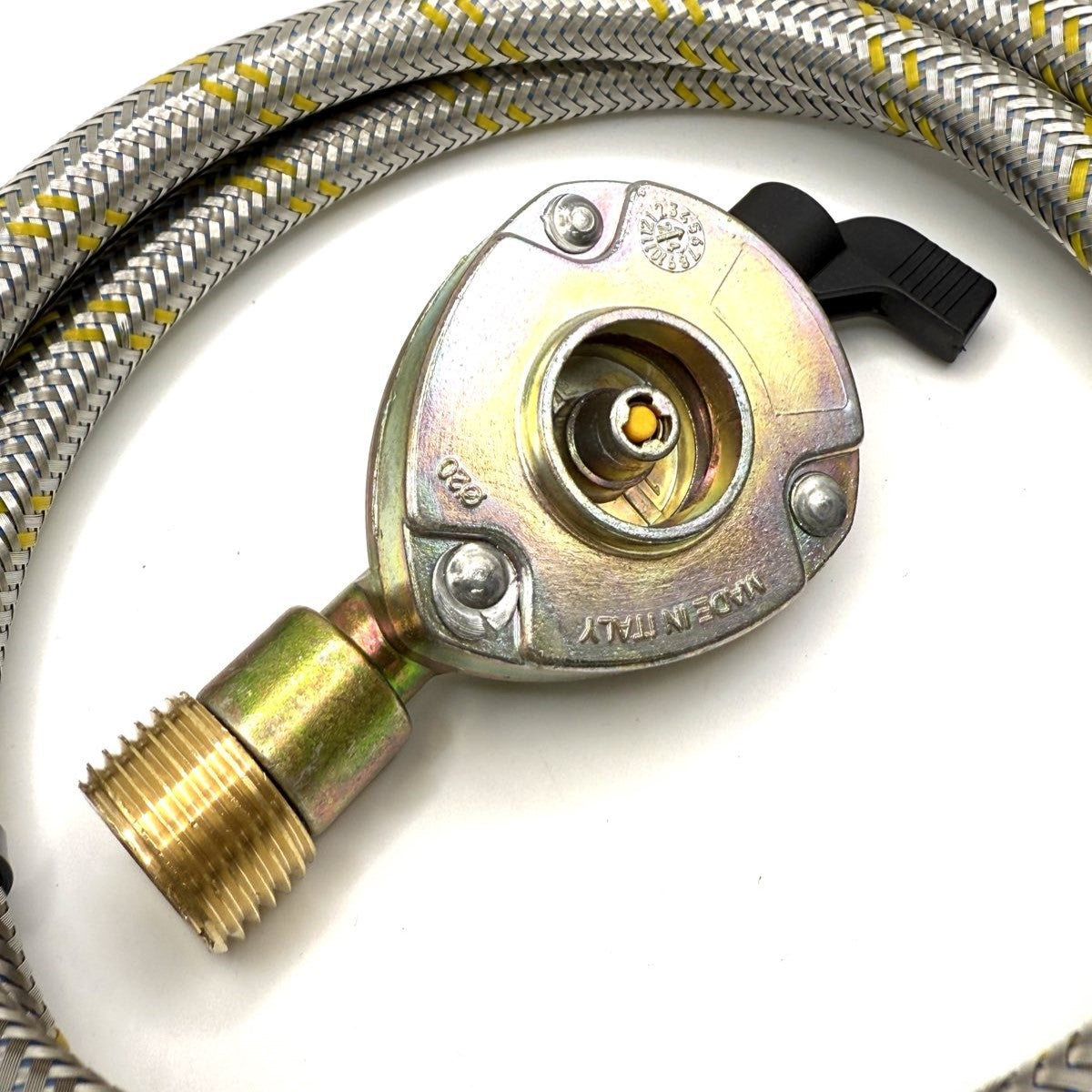 Flexible Reinforced Steel Pipe With Campingaz Bottle 901,904,907 Connector to 20mm Gas Cylinder Clip On Set