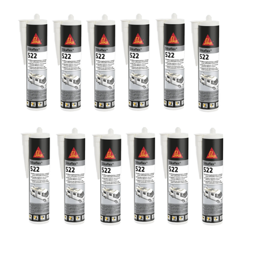 BOX of Sikaflex®-522 steel grey C25 - 300ml sealant new (12 PCS)