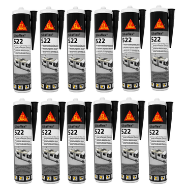 BOX of Sikaflex®-522 black C124 - 300ml sealant new (12 PCS)