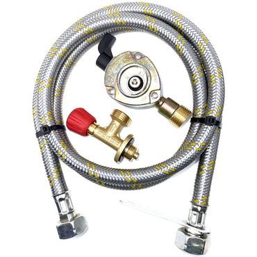 Flexible Reinforced Steel Pipe Wih Campingaz Bottle 901,904,907 Connector to 27mm Gas Cylinder Set elbow