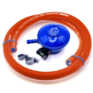21mm 'CLIP ON' type regulator for butane gas bottle 1.3 Kg/H with hose
