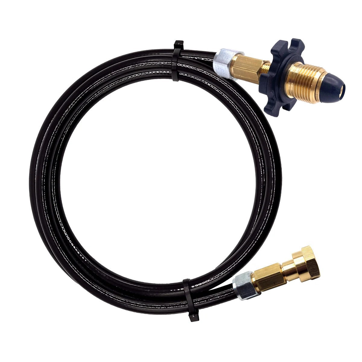 Pigtail to connect propane gas bottle to motorhome, caravan pressure regulator Hand Wheel Tighten soft nose POL 5/8"LH x W20