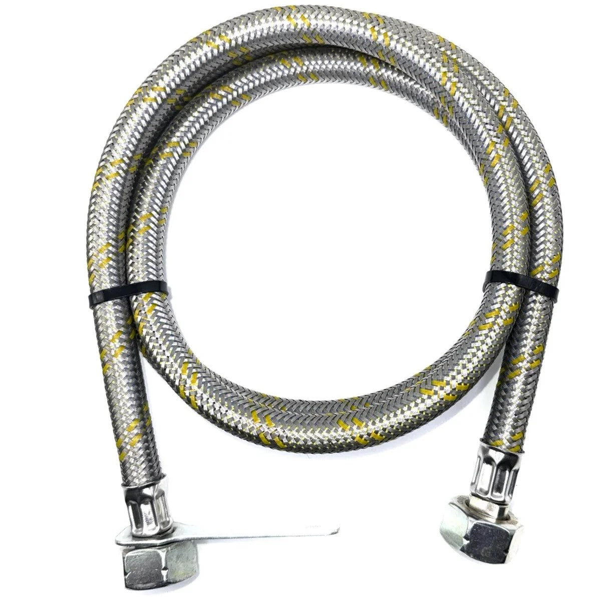 LPG 1 .5 Meter pipe With 21mm Clip On Type Gas Bottle Adapters On Both Ends.