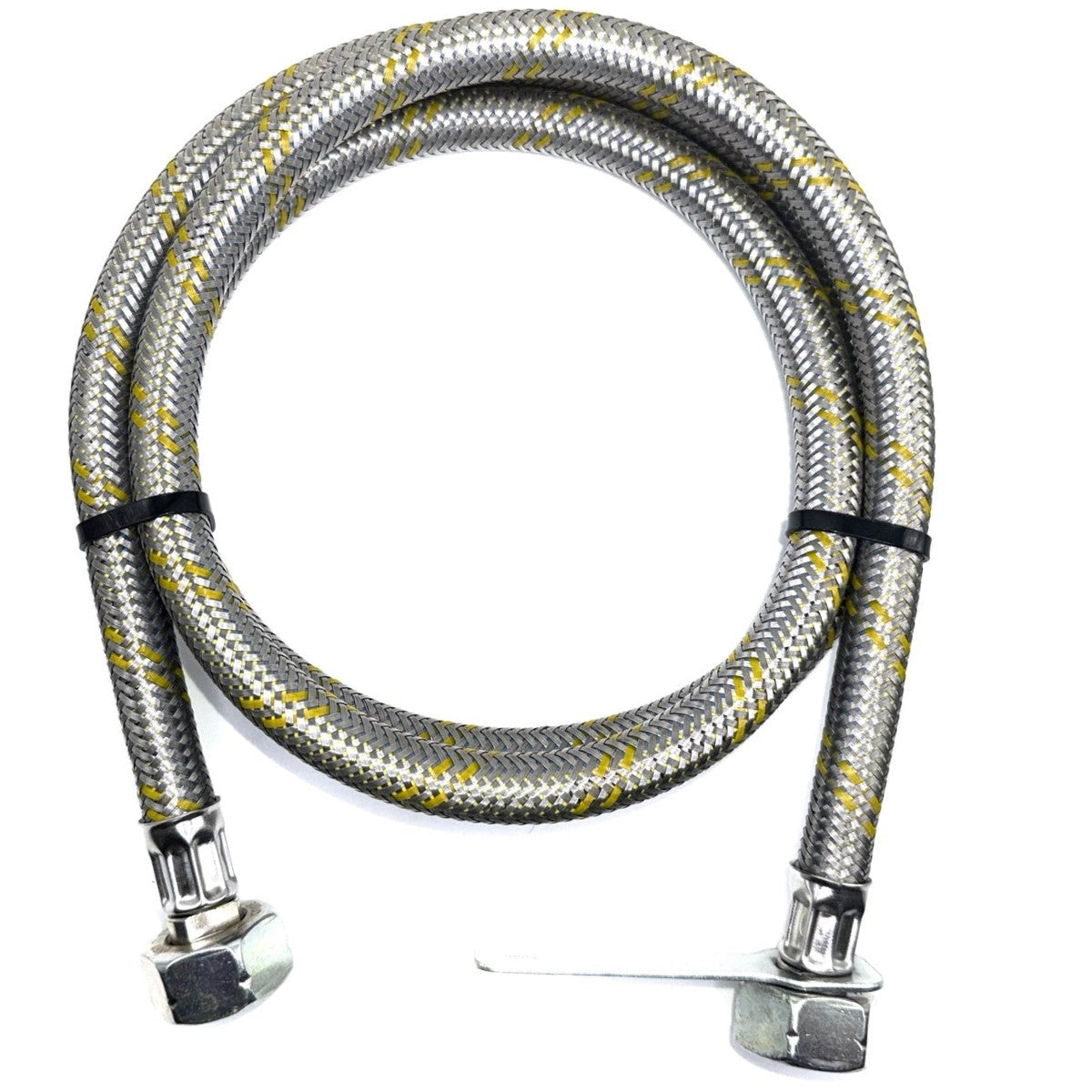 Flexible reinforced steel pipe with two way connectors 21.8 LH