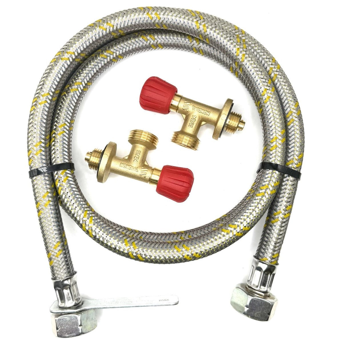 Flexible Reinforced Steel Pipe With Refill transfer gas Campingaz Bottle 901,904,907 with manual valve 16mm