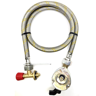 Flexible Reinforced Steel Pipe With Campingaz Bottles 901,904,907 Connector to 27mm Gas Cylinder Set elbow 90 degrees