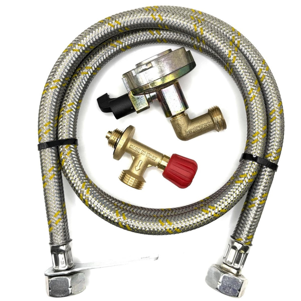 Flexible Reinforced Steel Pipe With Campingaz Bottle 901,904,907 Connector to 27mm Gas Cylinder Set elbow 90 degrees