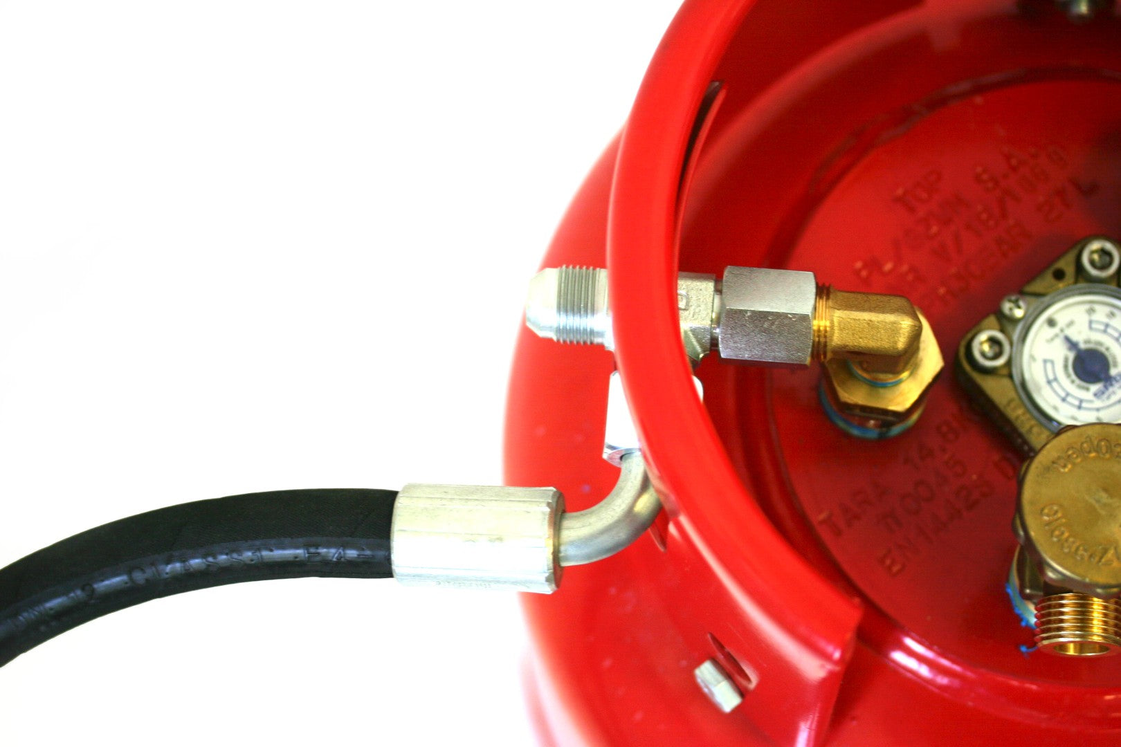 T-piece 3/4"-16 UNF thread for LPG filling hose JIC