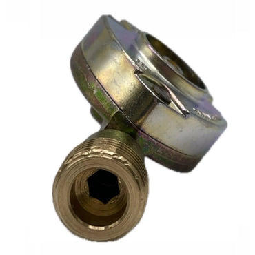 1.5 Meter Flexible Reinforced Steel Pipe With  SWIVEL W20 RH Fitting And 22mm Clip On Type Gas Bottle Adapter.