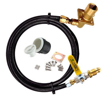 LPG Bayonet Elbow 8mm Filling Point to propane gas bottle straight Swivel Connector with Pipe and White Housing Box