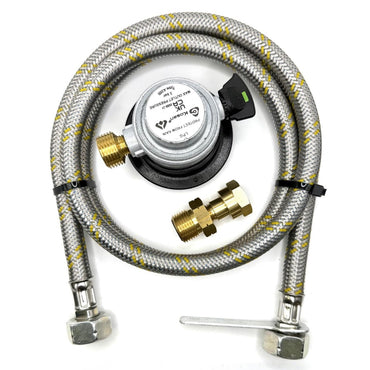 1.5 MeterFlexible Reinforced Steel Pipe With  SWIVEL W20 RH Fitting And 35mm Clip On Jumbo adapter.