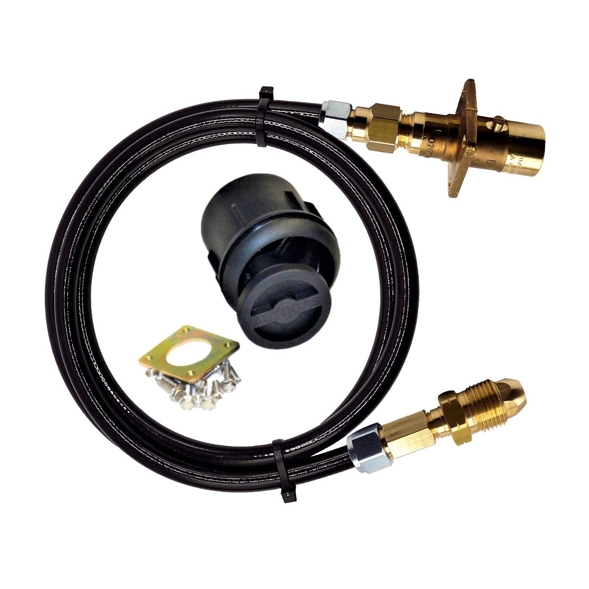 UK Gas bottle refill set Bayonet straight Filling Point with Pol Swivel Connector With Hose & fitting box