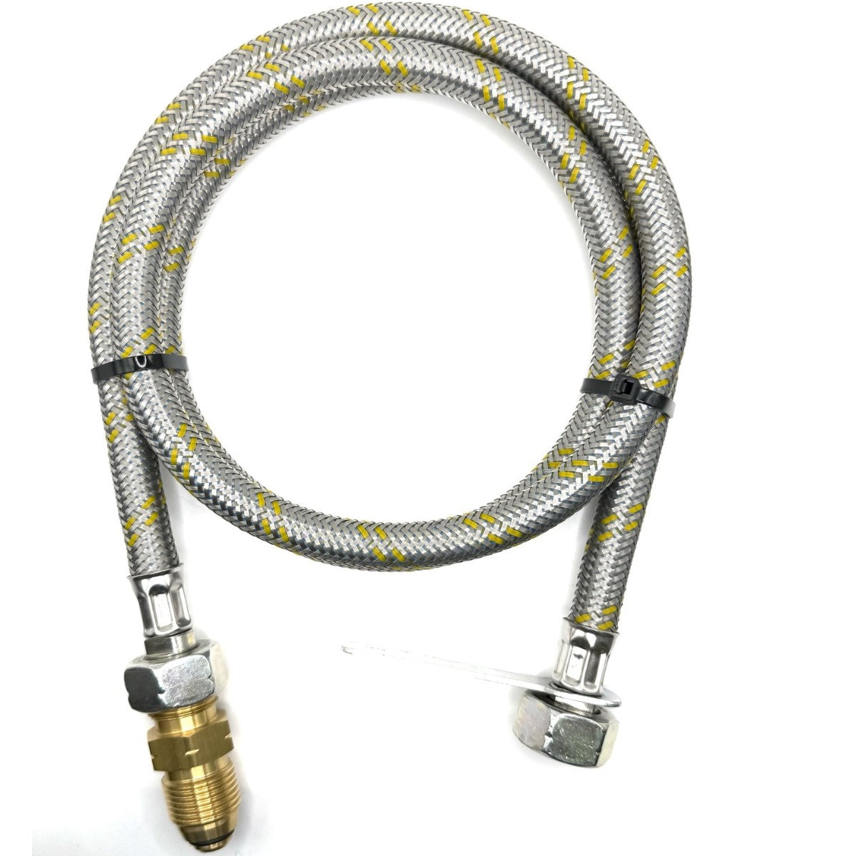 USA Gas Bottle LH POL Adapter x to 21.8 mm LH pigtail With Reinforced pipe