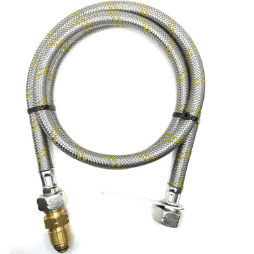 USA Gas Bottle LH POL Adapter x to 21.8 mm LH pigtail With Reinforced pipe