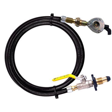 LPG Gas Propane Transfer Refill Set Adaptors to Fill 21mm Clip On Type Cylinders with hand wheel soft nose