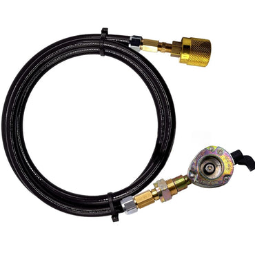 TRANSFER LPG Gas 27mm Clip On Connector To Forklift REGO Bottle 2 meters refill