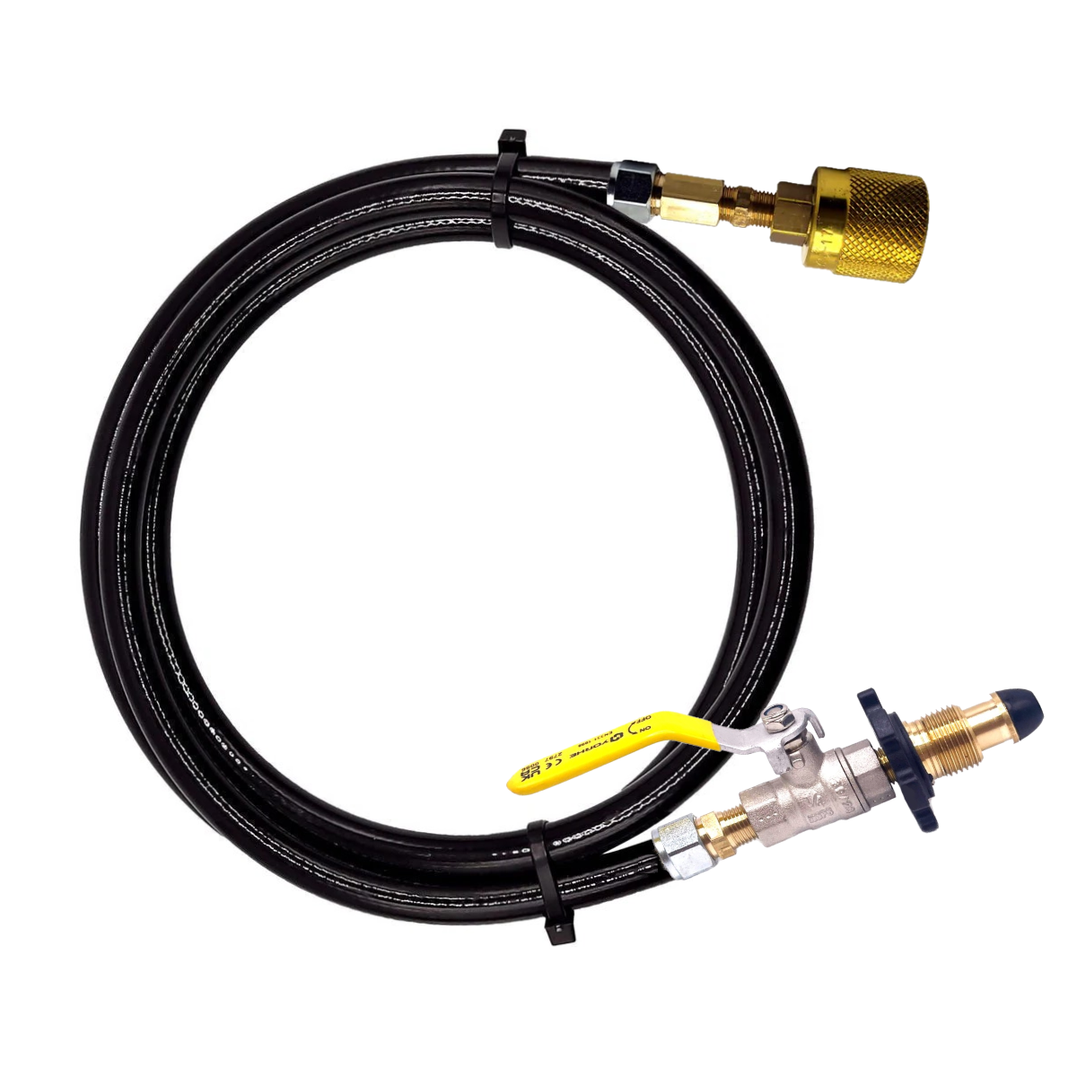 LPG Gas Bottle Refill Set Adaptors to Fill Empty Forklift Cylinders, hand wheel soft nose