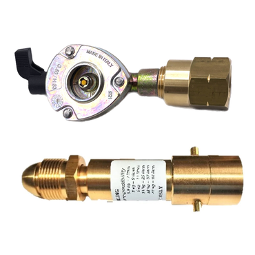 Refill adapters set for 21mm Clip On type Gas bottle Cylinder + UK propane gas bottles with POL conection