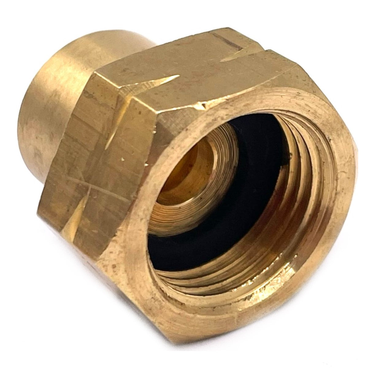 Brass fitting reducing W21.8×1″ LH - M14X1,5 RH