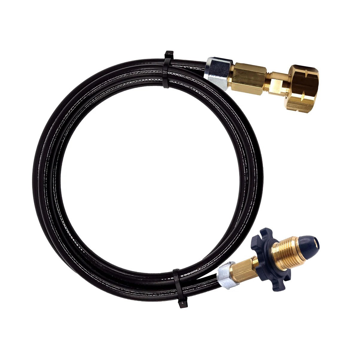 Transfer, Refill Gas from Bottle to Bottle with Swivel Hand Wheel Tighten soft nose POL 5/8" to swivel 21.8 Connector With Pipe