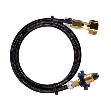 Transfer, Refill Gas from Bottle to Bottle with Swivel Hand Wheel Tighten soft nose POL 5/8" to swivel 21.8 Connector With Pipe