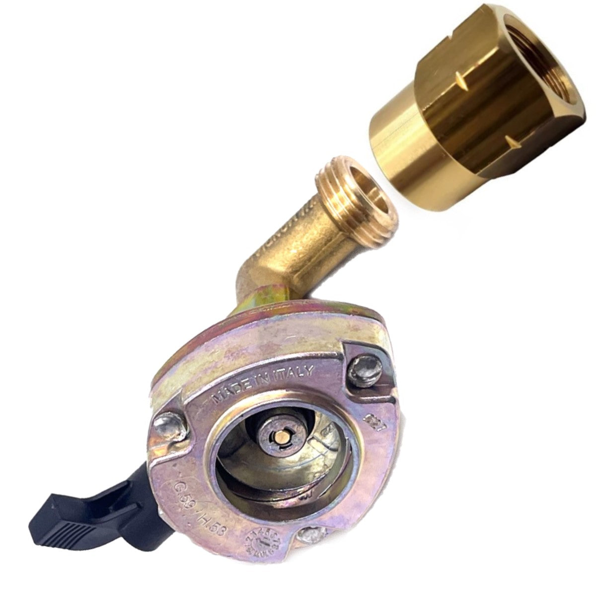 Patio gas lpg gpl propane Bottle 27mm clip on to standard UK POL 5/8"