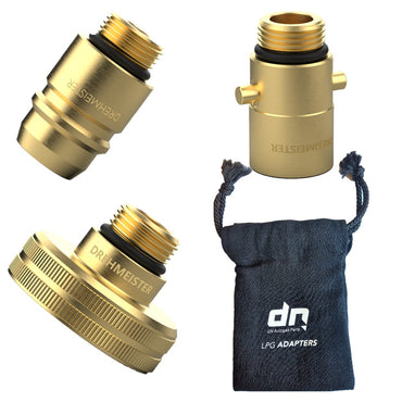 LPG GPL Autogas Tank Refill 3 Adapters Set M22 for Europe DISH EURONOZZLE Bayonet with a Bag