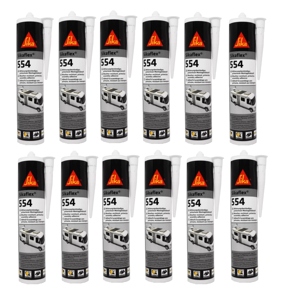 BOX of Sikaflex® 554 300ml - white sealant (12 items)