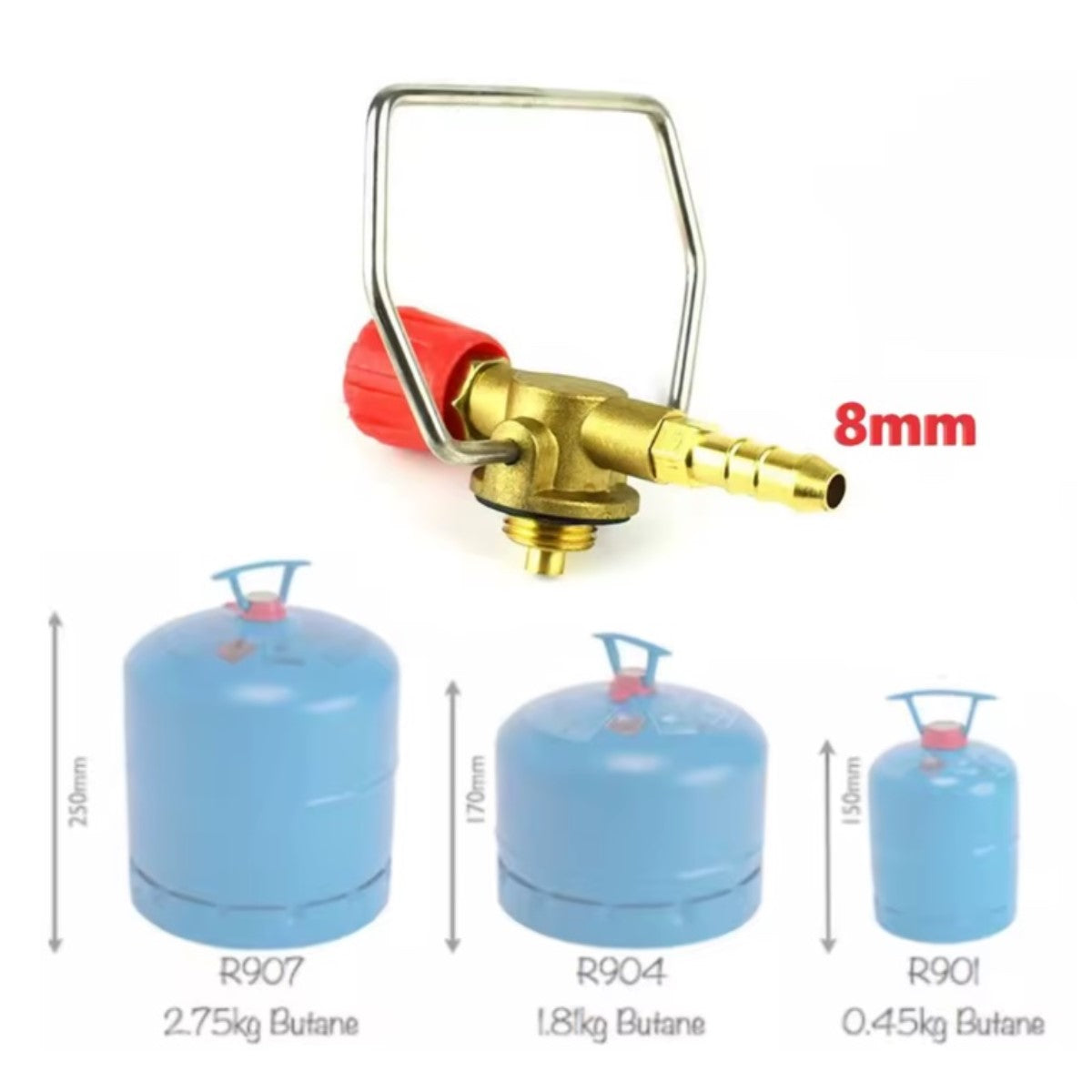 Campingaz Cylinder Valve with handle For Butane 901, 904 and 907 Cylinders Campingas