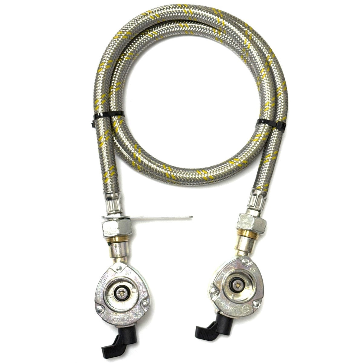 LPG 1 .5Meter pipe With 27mm Clip On Type Gas Bottle Adapters On Both Ends.