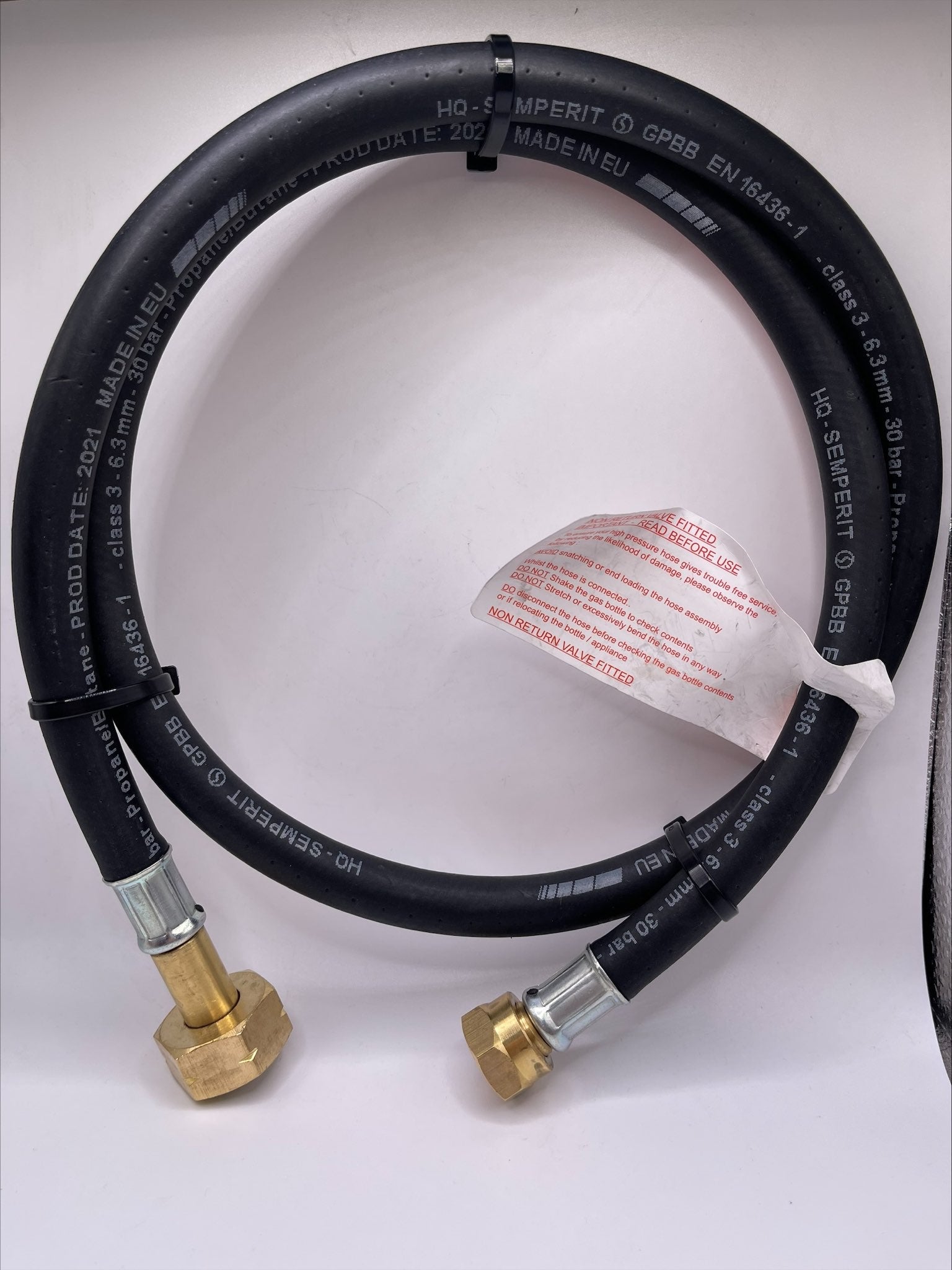 1 meter 40"Pigtail to connect butane, propane 21.8mm gas bottle to motorhome, caravan pressure regulator 21.8 LH x W20RH( 20mm)