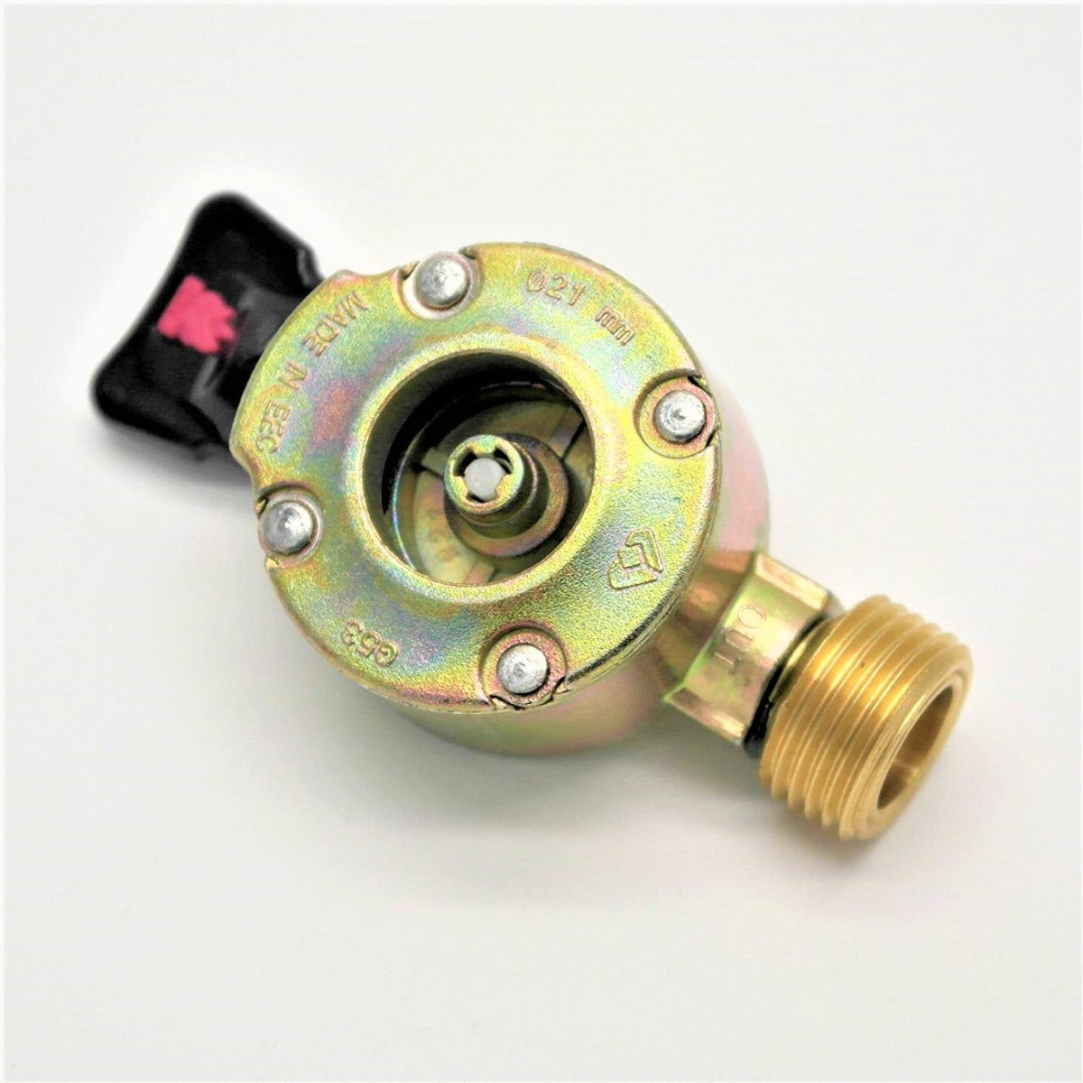 Shell type, Butane, Clip-on Gas bottle refill set Bayonet Elbow Filling Point with Pol Swivel Connector With Hose & fitting box