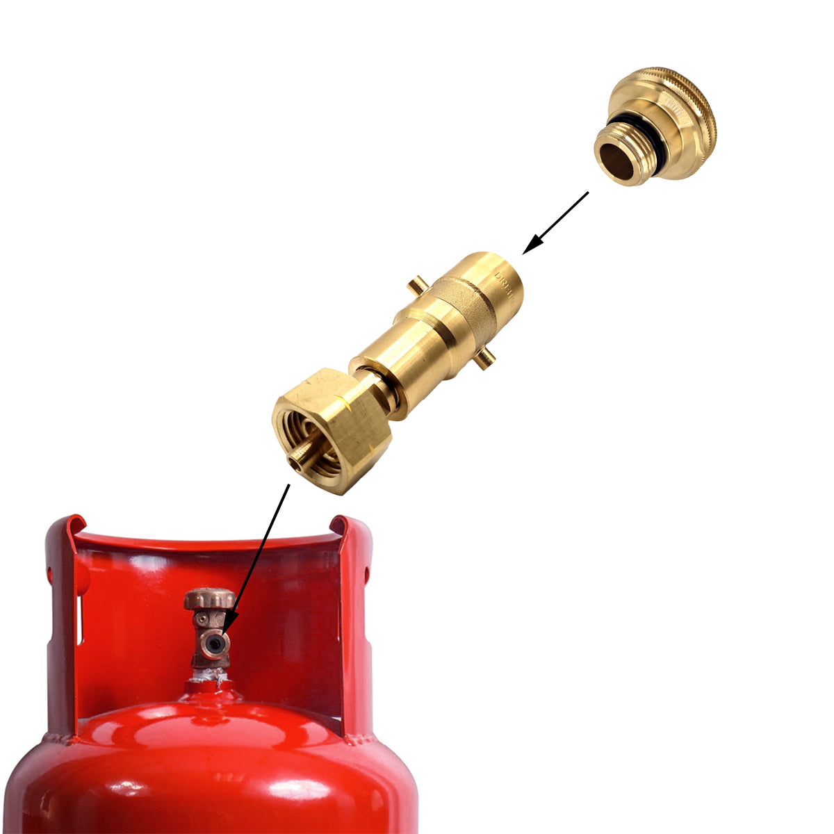 LPG GPL ACME & Bayonet European Gas Bottle Refill Adapter M22  to Fill in Belgium, Switzerland, Germany, Ireland