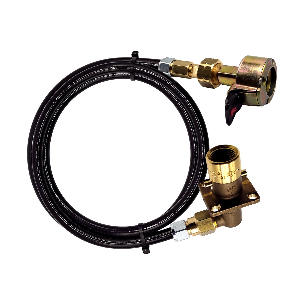 LPG 27mm Patio Clip On Adapter Gas Cylinder Filler Set With UK Bayonet Filling Point Adaptor With None Return Valve