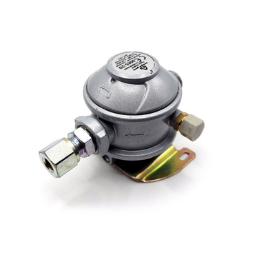 RV LPG Caravan Motorhome Gas Regulator Bulkhead 30mbar with 10mm 180° degrees outlet