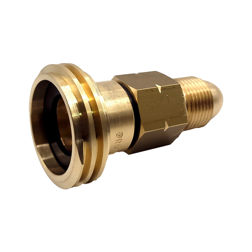 Adaptateur Bouteille Gaz LPG/GPL 21.8 Mm Avec Joint Torique | Remplissage Bouteilles Vides France, Italie, Balkans | Laiton Robuste
