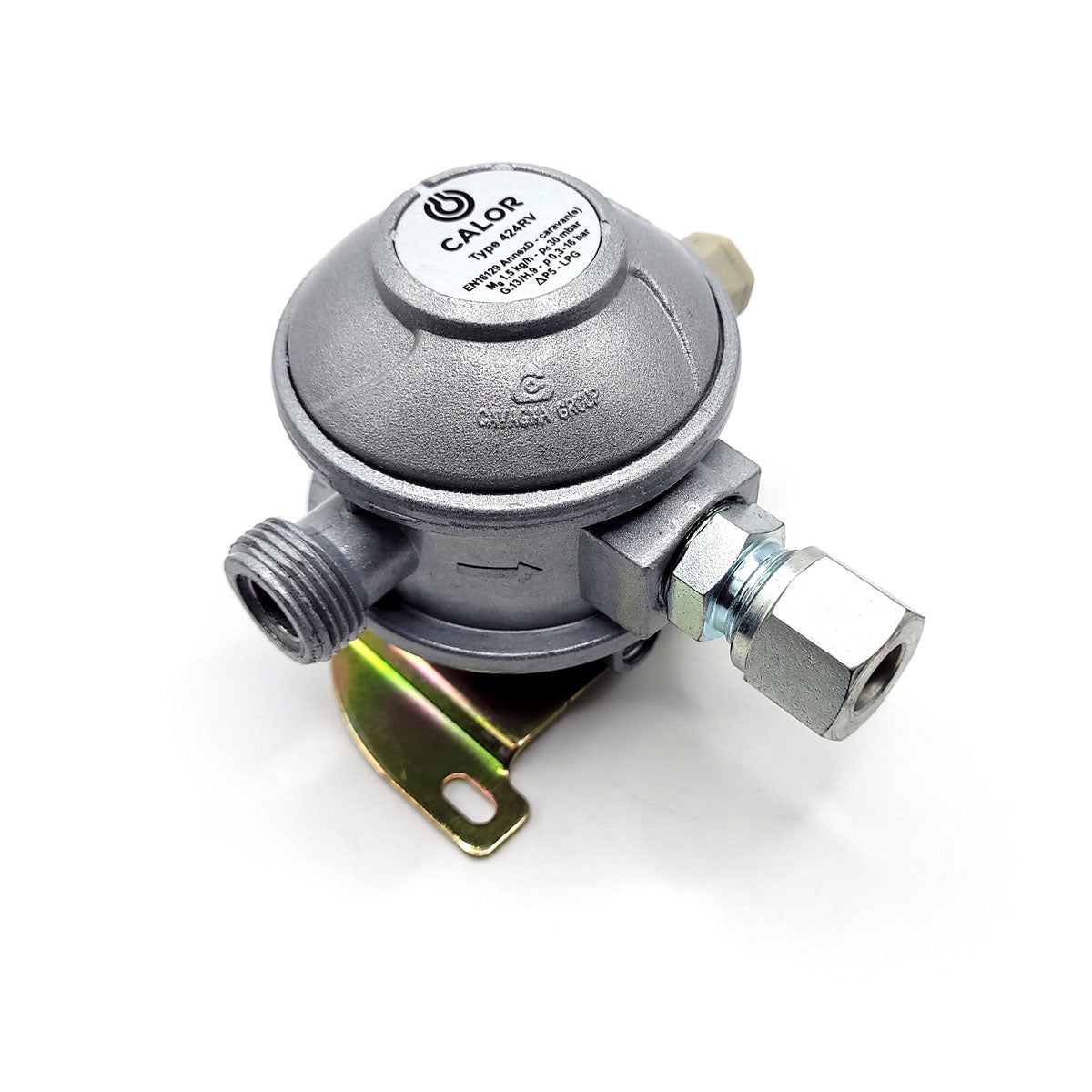 RV LPG Caravan Motorhome Gas Regulator Bulkhead 30mbar with 10mm 90 Degree Outlet