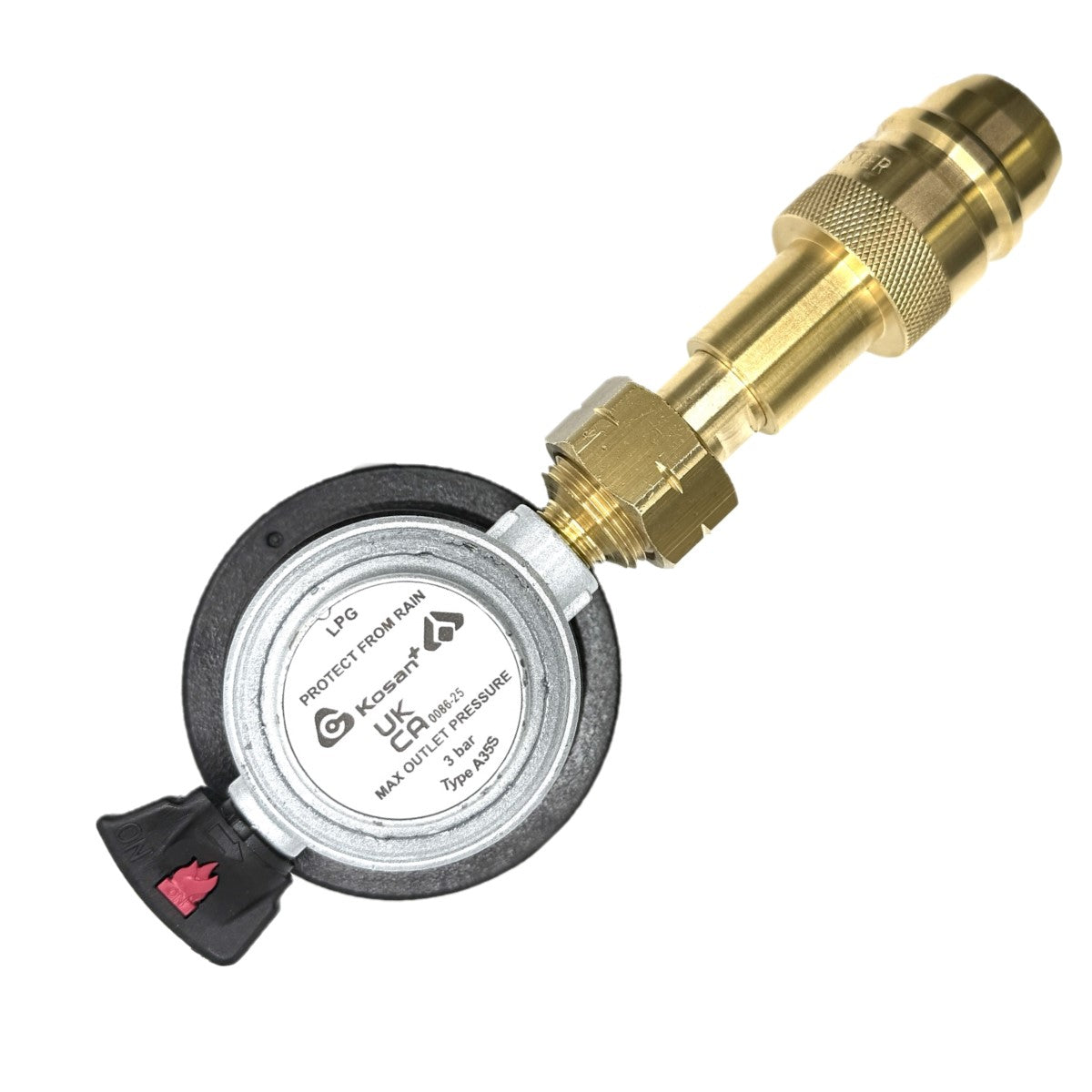 35mm JUMBO Clip On Type Adapter for Propane Butane Gas Bottles Cylinders with SPAIN Adaptor