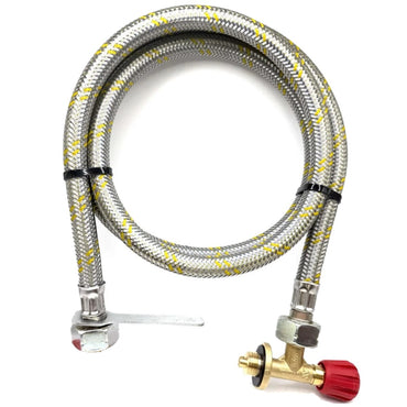 Flexible Reinforced Steel Pipe With Refill transfer gas Campingaz Bottle 901,904,907 with manual valve 16mm