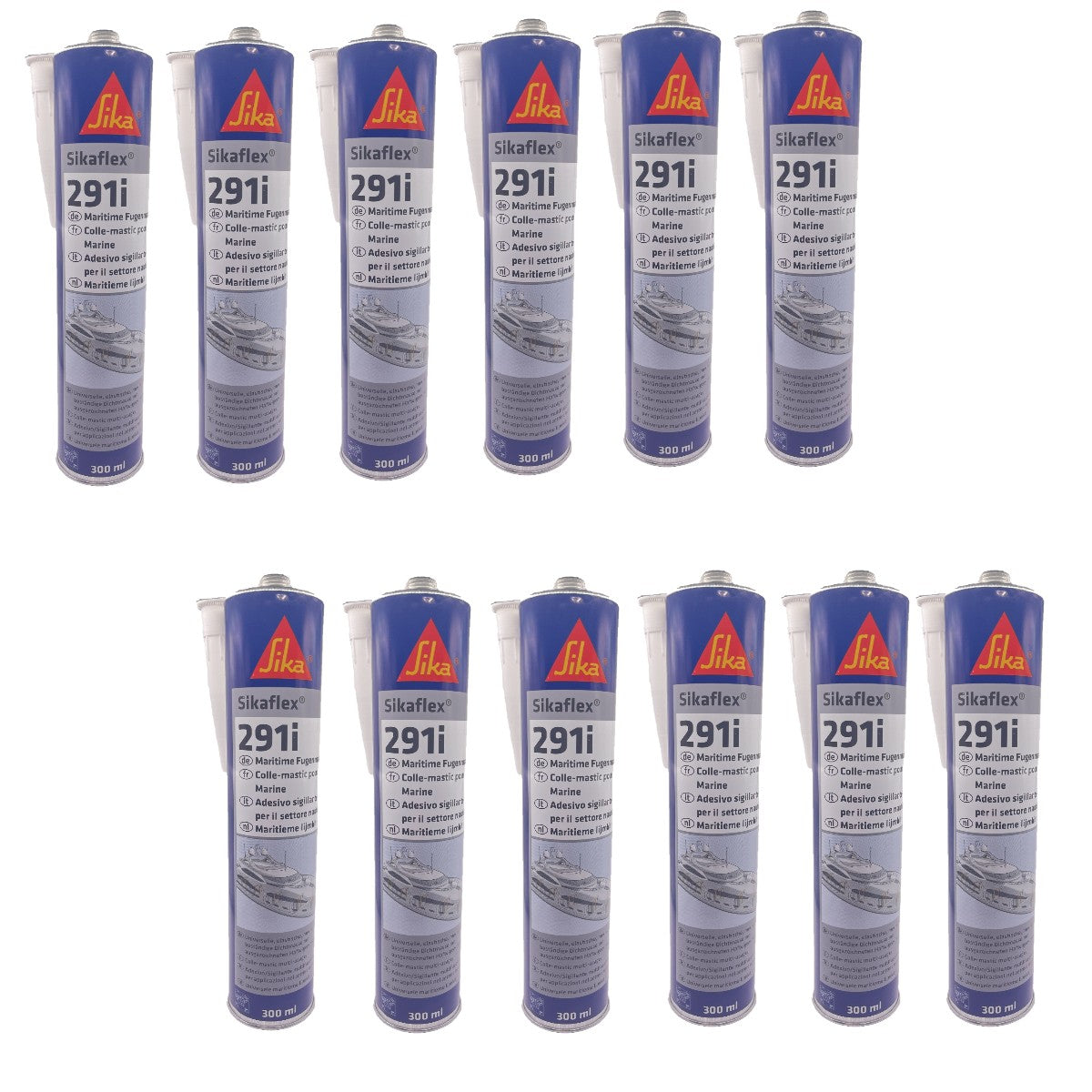 BOX of Sikaflex Marine 291i white 300ml (12 UNITS)