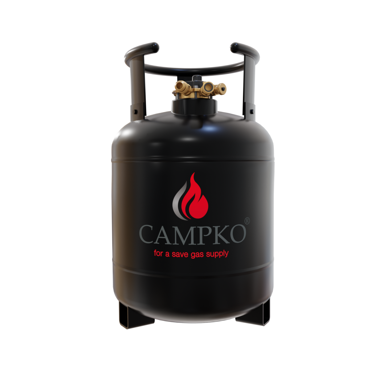 CAMPCO REFILLABLE GAS LPG BOTTLE 22 LTR (14KG) integrated multivalve with automatic 80% filling stop