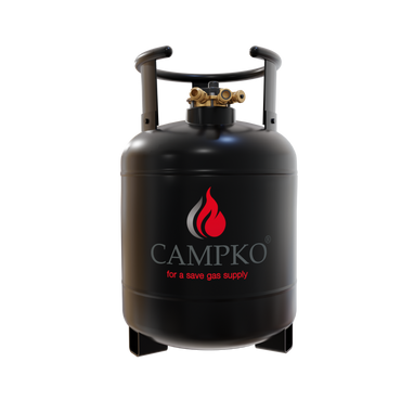 CAMPCO REFILLABLE GAS LPG BOTTLE 22 LTR (14KG) integrated multivalve with automatic 80% filling stop