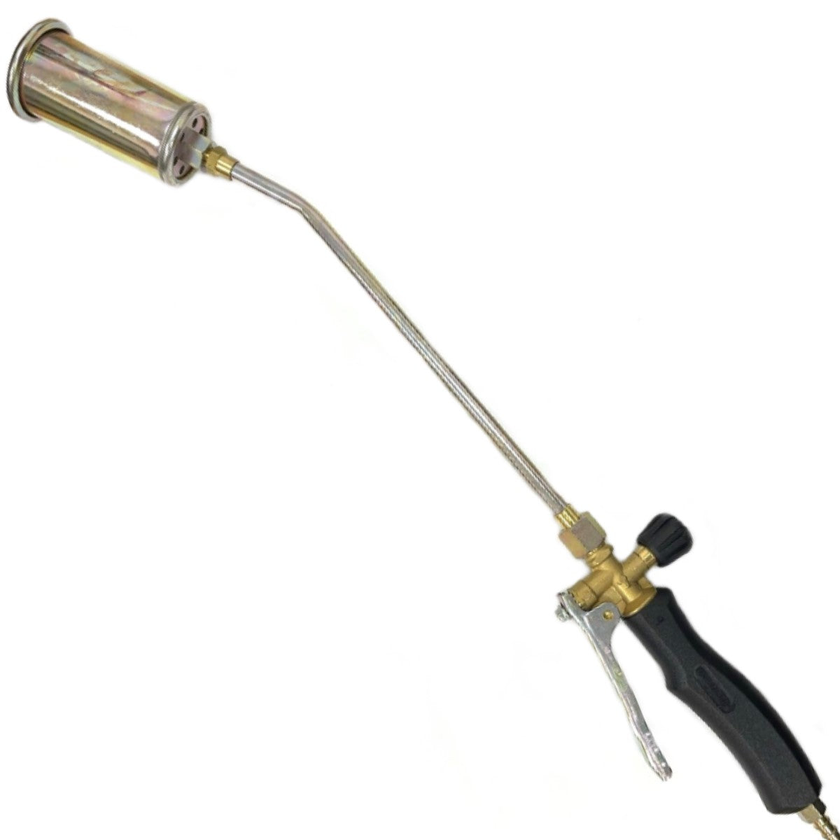 Torch Weed Burner 45mm nozzle + Adjustable High Pressure LPG Regulator 21.8mm LH - 10kg/h + 2m Hose