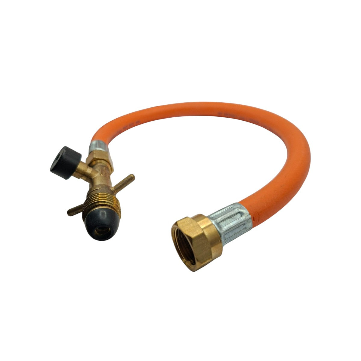 LPG Propane Gas EFV Hose 450mm POL to W20 (M20x1.5) – High Pressure Pigtail for Caravans Motorhomes Campervans