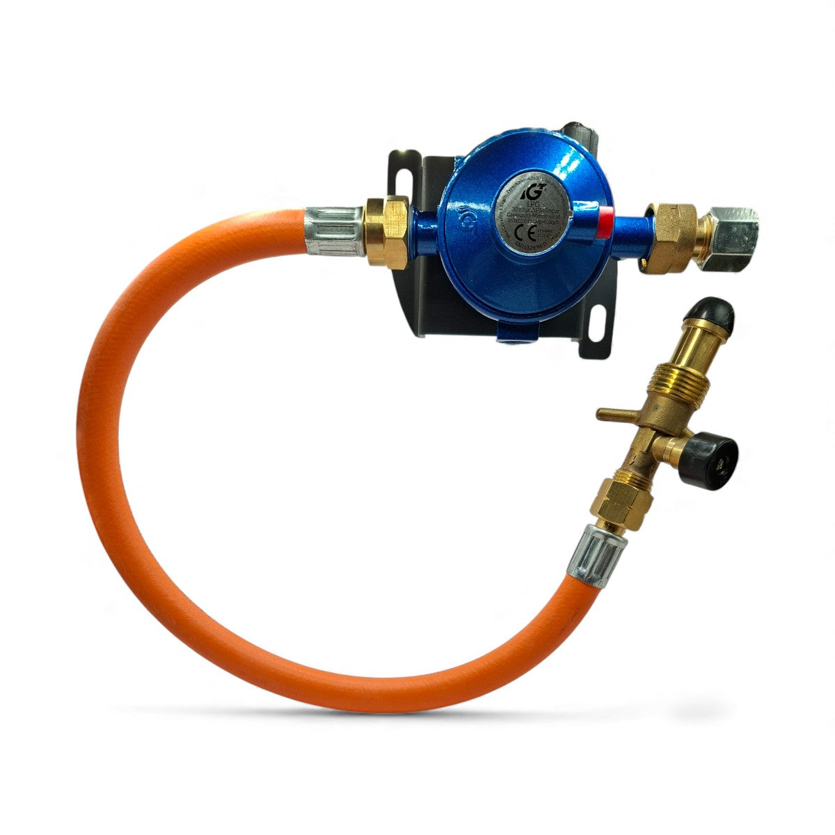 LPG Propane RV Regulator 30mbar M20x1.5 10mm Outlet + 450mm POL W20 Hose