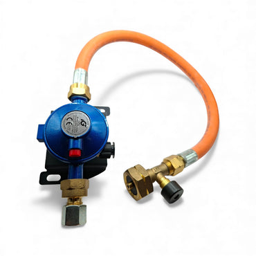 LPG Gas RV Regulator 30mbar 10mm with 450mm G5 W21.8 Pigtail Caravan Kit