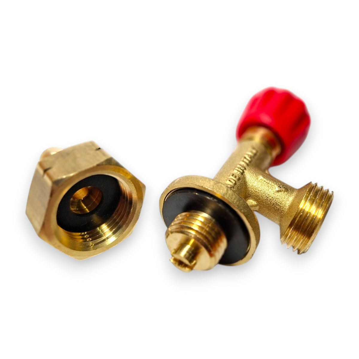 Motorhome Caravan Butane Campingaz Valve Adaptor 907,904 & 901 Camping Gas Bottle Adaptor with Hose Fitting to Cooker