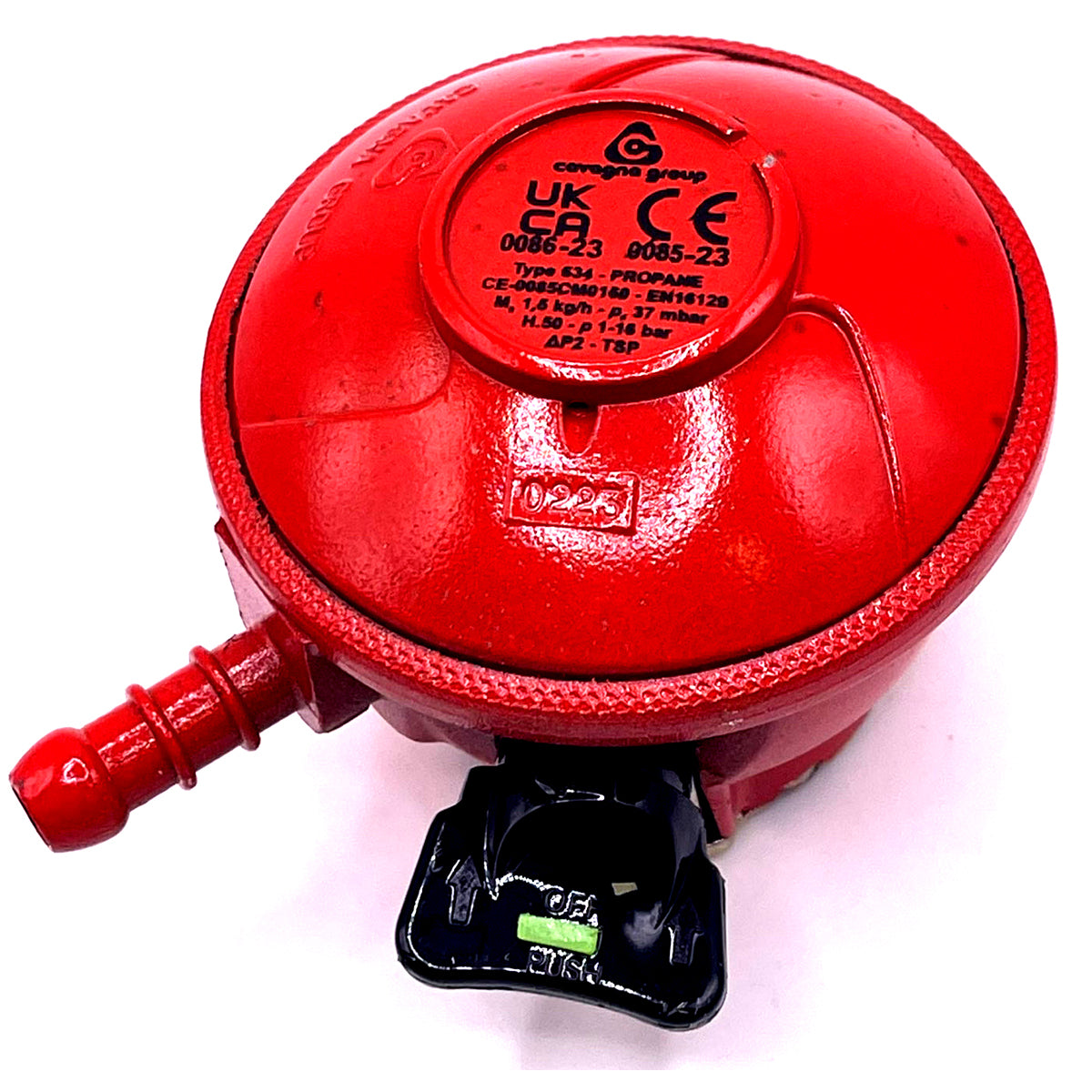 27 mm clip on type 37 mbar Propane Gas Regulator 1.5 Kg/H with hose