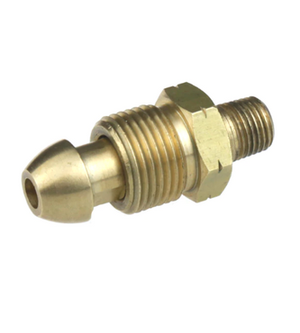 UK propane Gas Bottle POL 5/8" L/H Adapter to 1/4" R/H thread end