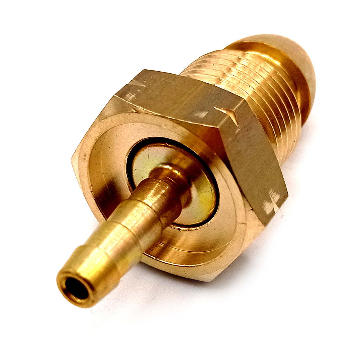American USA Pol x 1/4" Bspm with Excess Flow barbed connector 8mm
